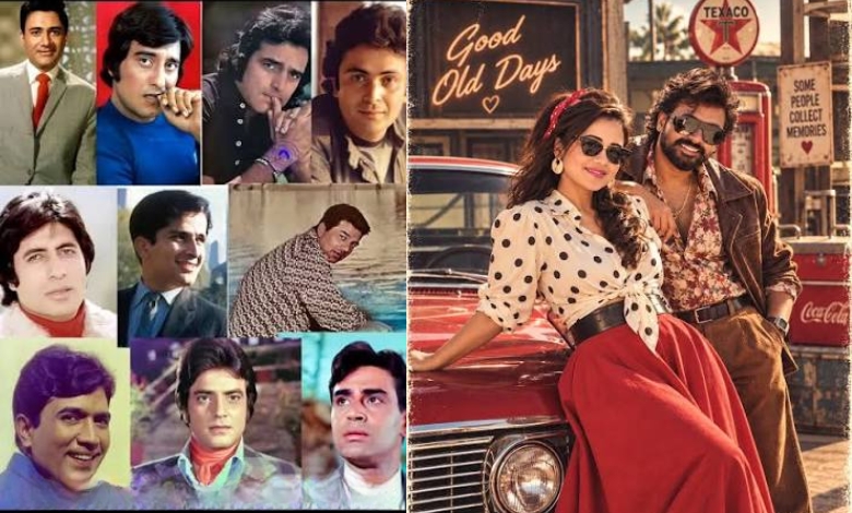 1980s रेट्रो AI ट्रेंड वापरून तयार केलेला व्हिंटेज पोलरॉइड लूक फोटो