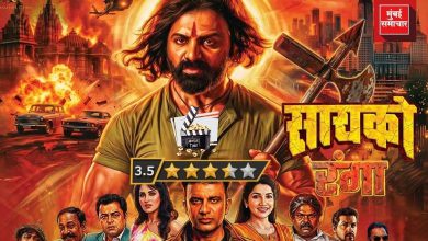 ‘सायको रंगा’ मराठी चित्रपटाचे पोस्टर आणि कलाकारांचे छायाचित्र