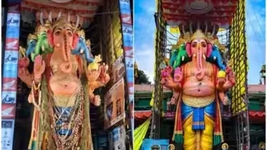 हैदराबादमधील ७२ फूट उंच खैराताबाद गणेश मूर्ती आणि विसर्जन मिरवणूक सोहळा