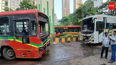मुलुंडमध्ये बेस्ट बस आणि ट्रॅव्हल्स बसच्या अपघातान