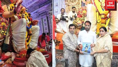 सुनेत्रा पवार यांनी लालबागच्या राजाच्या चरणी घेतलेले दर्शन आणि बळीराजासाठी केलेली प्रार्थना.