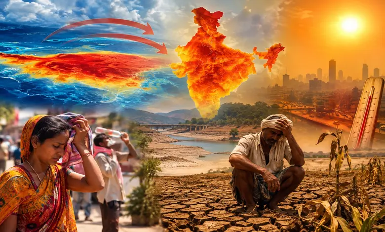 भारतावर 'सुपर एल निनो'च्या संकटाचा इशारा देणारे हवामान बदलाचे छायाचित्र