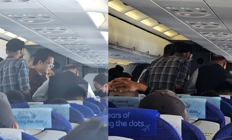 इंडिगो फ्लाइट 6E 291 मध्ये आजारी पडलेल्या प्रवाशाला मदत करताना डॉ. भागवत कराड