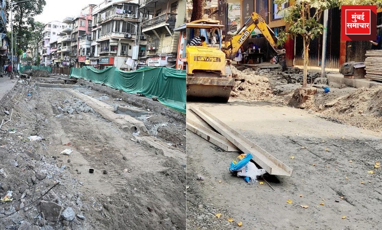 मुंबईत रस्त्यांच्या काँक्रिटीकरणाआधी नव्या जलवाहिन्या टाकण्याचे पालिका कर्मचाऱ्यांचे काम