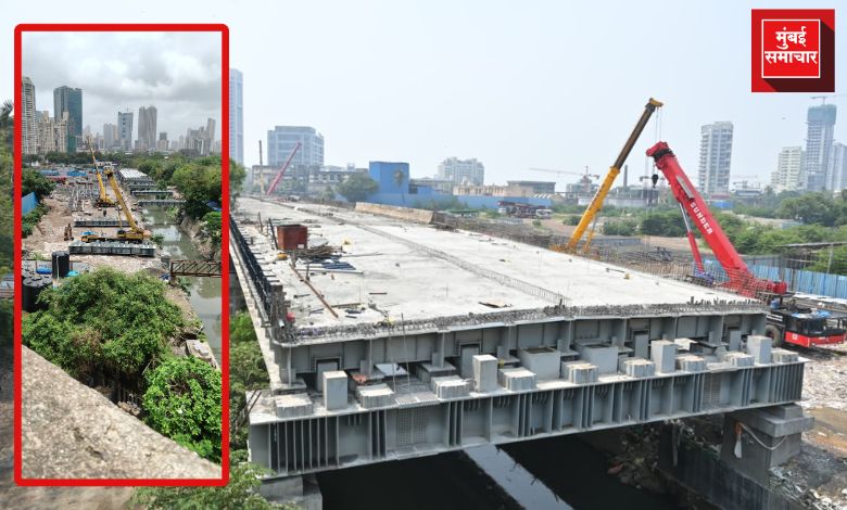 नेहरू विज्ञान केंद्र ते नेहरू तारांगण उड्डाणपूल प्रकल्पस्थळाची पाहणी करताना महापालिका अतिरिक्त आयुक्त अभिजीत बांगर