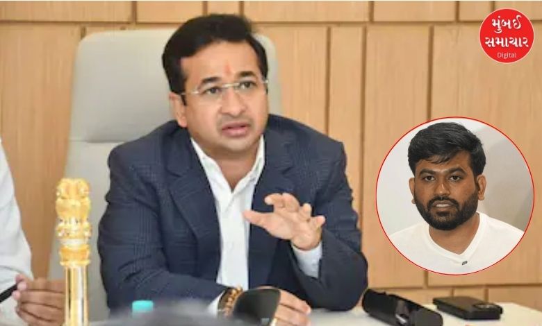 शिवाजी पार्क आंदोलनावर टीका करताना पत्रकार परिषदेत बोलताना मंत्री नितेश राणे.