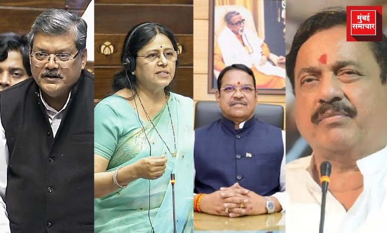 संसदेच्या विविध विभागांच्या स्थायी समित्या आणि महाराष्ट्रातून अध्यक्षपदी नियुक्त झालेले खासदार मुकूल वासनिक, डॉ. मेधा विश्राम कुलकर्णी, श्रीरंग बारणे आणि सुनील तटकरे.