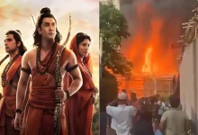 मुंबईतील गोरेगाव फिल्म सिटीमध्ये रणबीर कपूर आणि साई पल्लवी यांच्या आगामी 'रामायण' चित्रपटाच्या सेटवर भीषण आग.